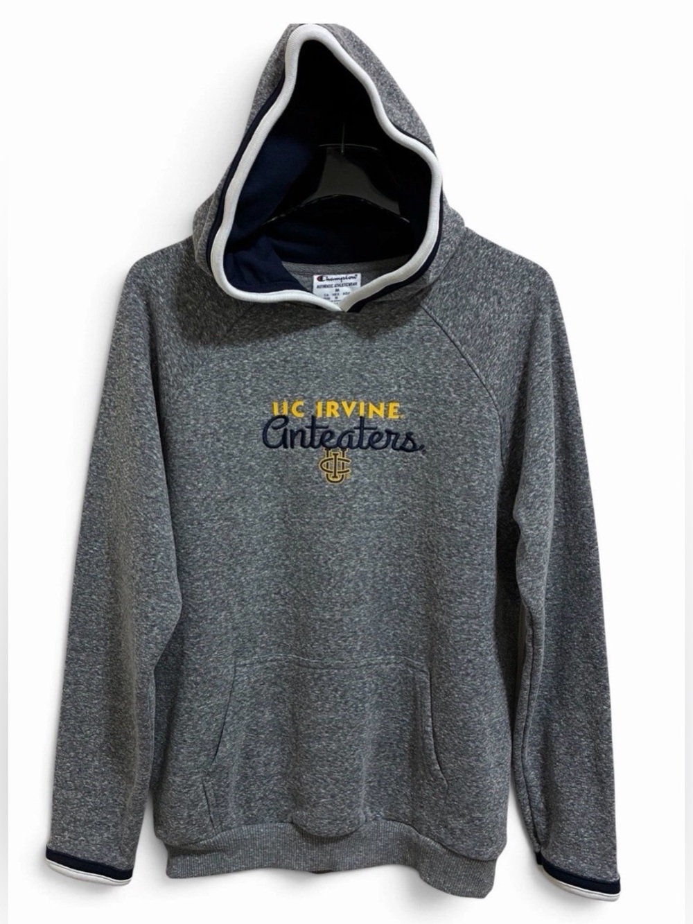 Champion UCI UC Irvine Anteaters Gray Hoodie Medium Pullover Athletic Sweatshirt